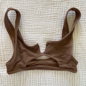 Frankie’s Bikinis Cole Ribbed Scope Bikini Top